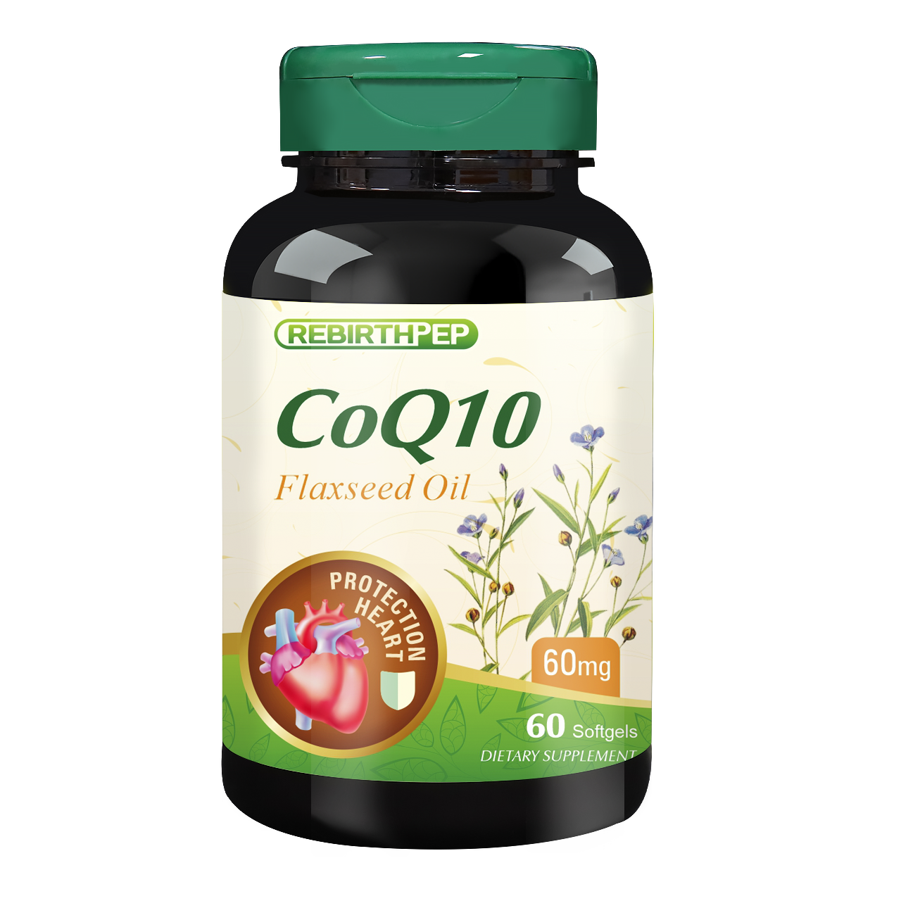 Coenzyme Q-10 60mg with Flaxseed